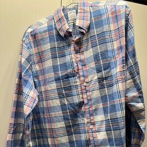 Brooks Brothers Blue and Pink Checked Shirt